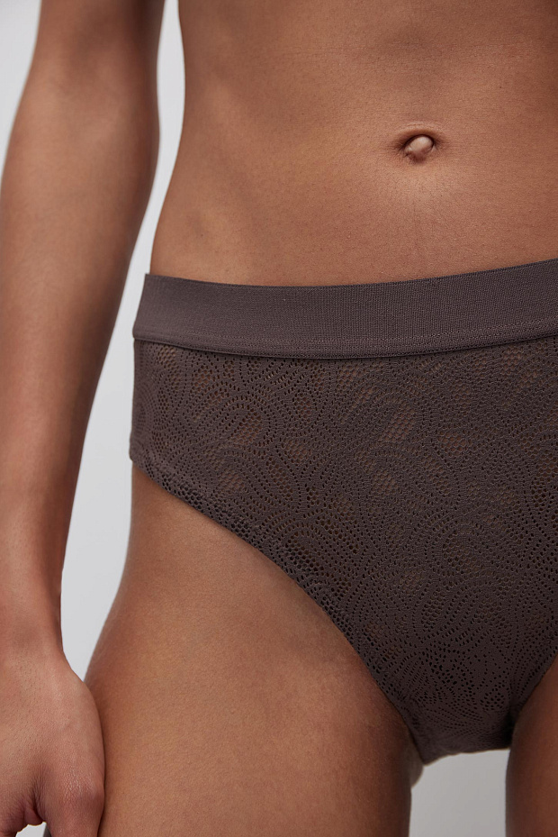 Трусы-слипы со средней посадкой (кофейный)