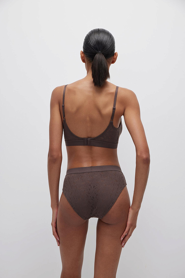 Трусы-слипы со средней посадкой (кофейный)