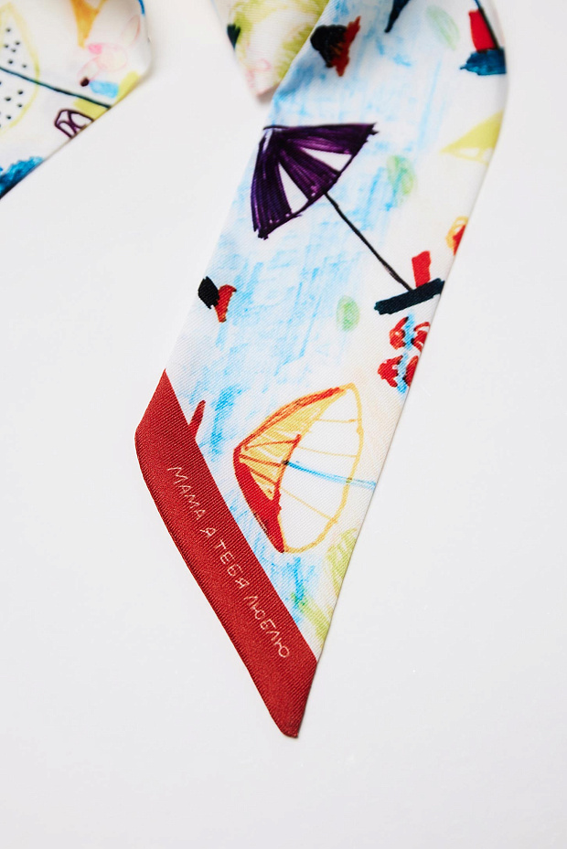 Платок-лента с принтом материнство (мультиколор)