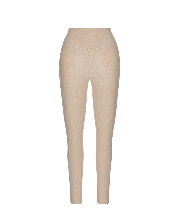 Легинсы из мягкого трикотажа (кофе с молоком)