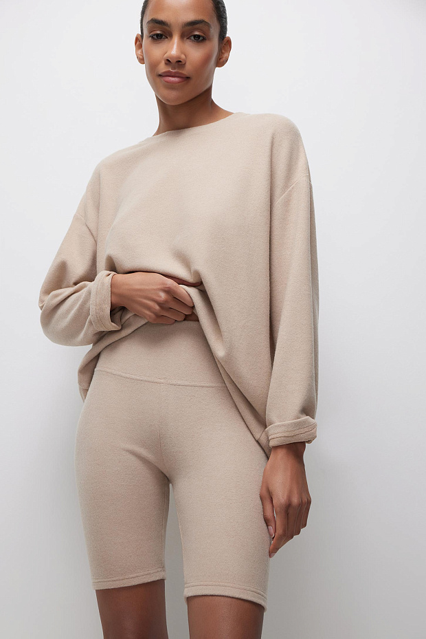 Велосипедки из мягкого трикотажа (кофе с молоком)