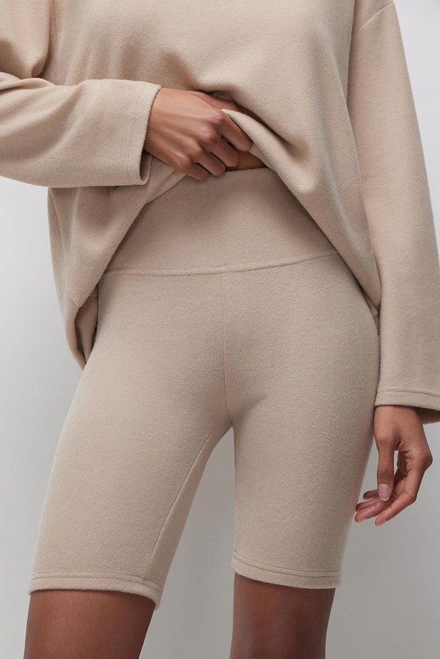 Велосипедки из мягкого трикотажа (кофе с молоком)