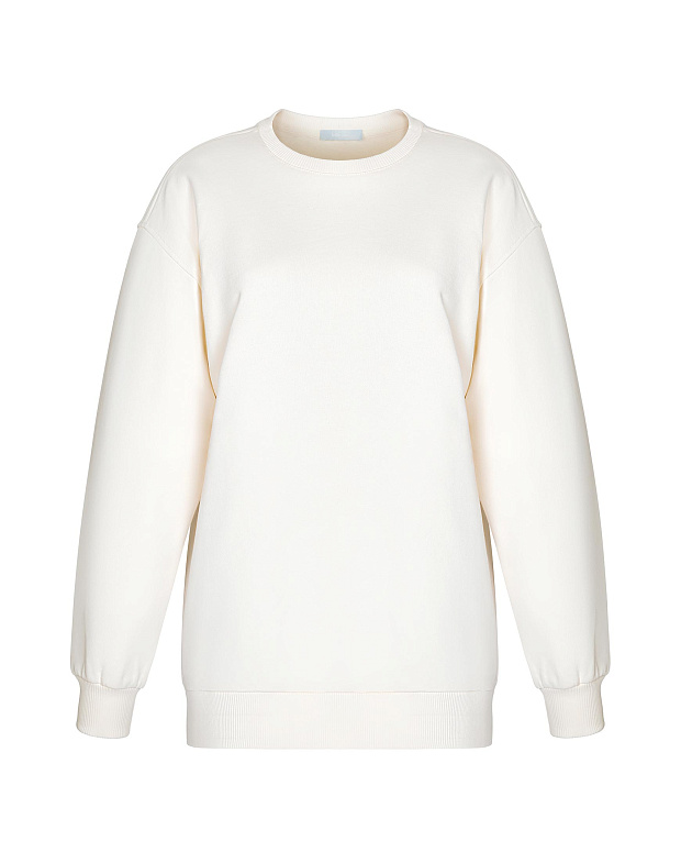 Толстовка оверсайз из футера (молочный)