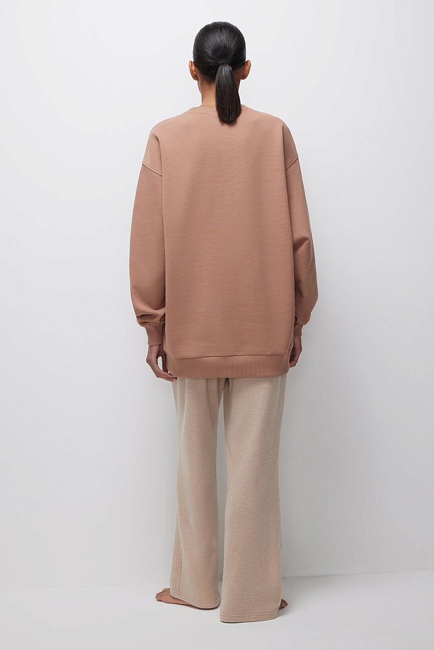 Брюки из мягкого трикотажа (кофе с молоком)