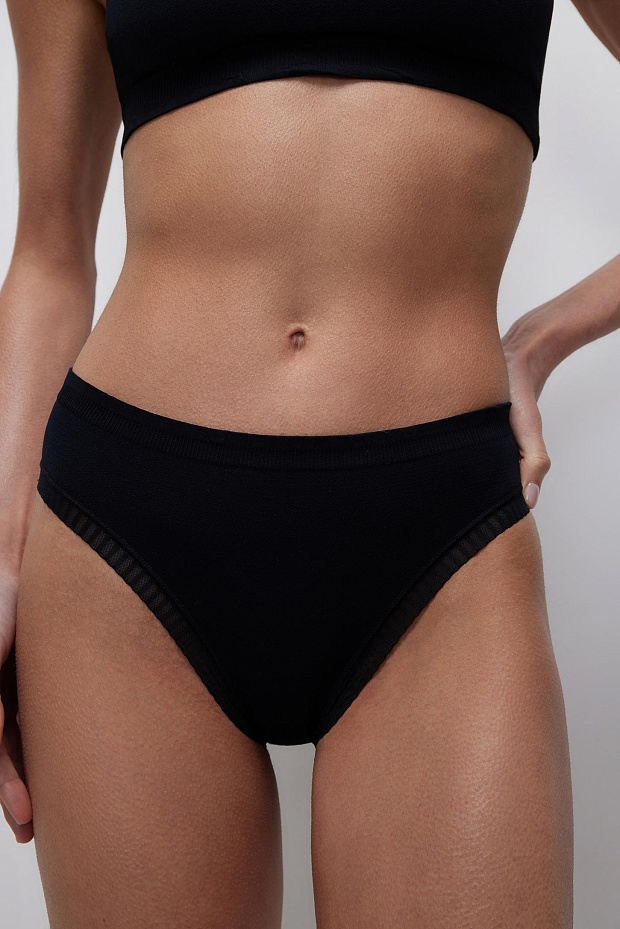 Трусы бразилиано из модала со средней посадкой (черный)