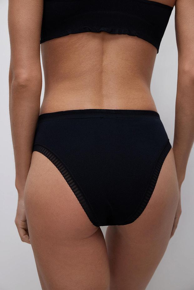 Трусы бразилиано из модала со средней посадкой (черный)