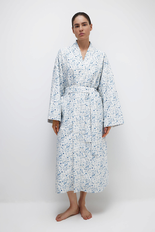 Халат стеганый (голубой)