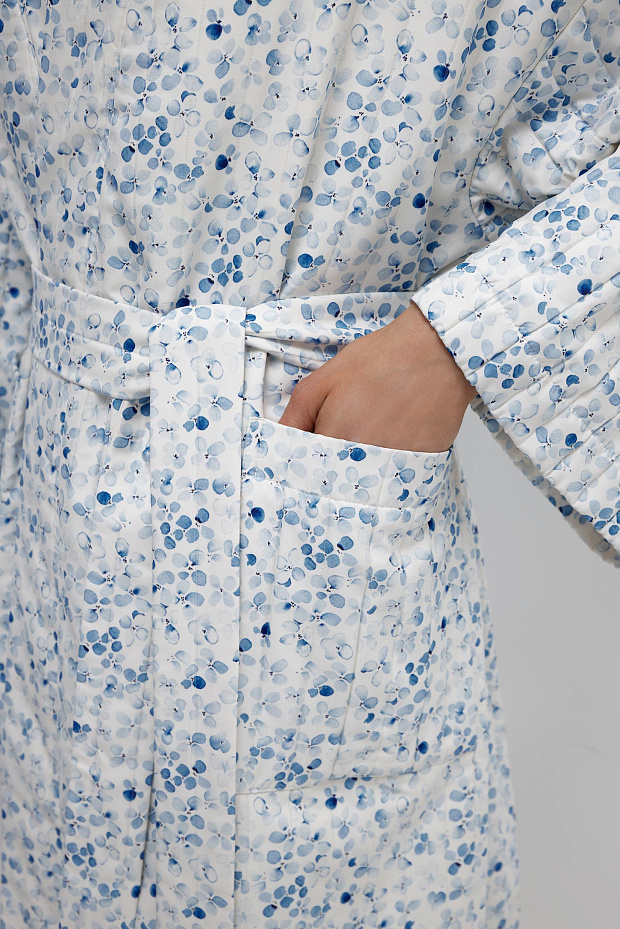 Халат стеганый (голубой)