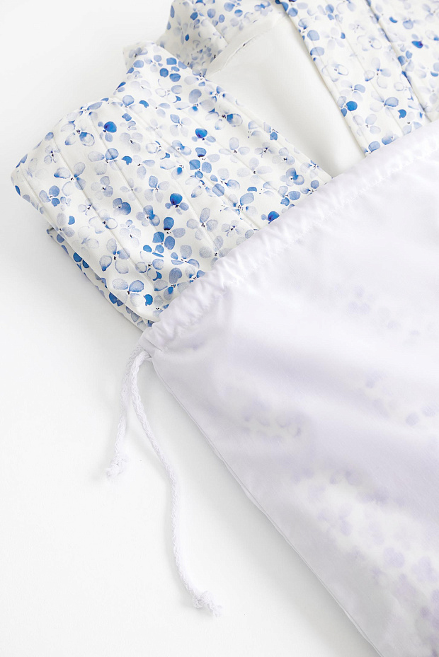 Халат стеганый (голубой)