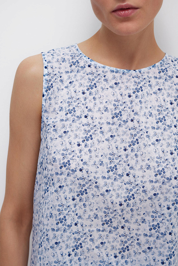 Топ из батиста (голубой)