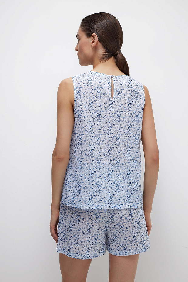 Топ из батиста (голубой)