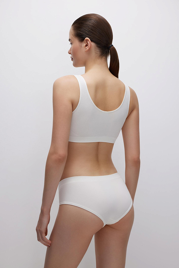 Трусы-хипстер с низкой посадкой Бамбук (молочный)