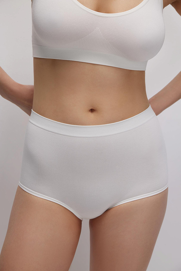 Трусы-кюлот с высокой посадкой Бамбук (молочный)