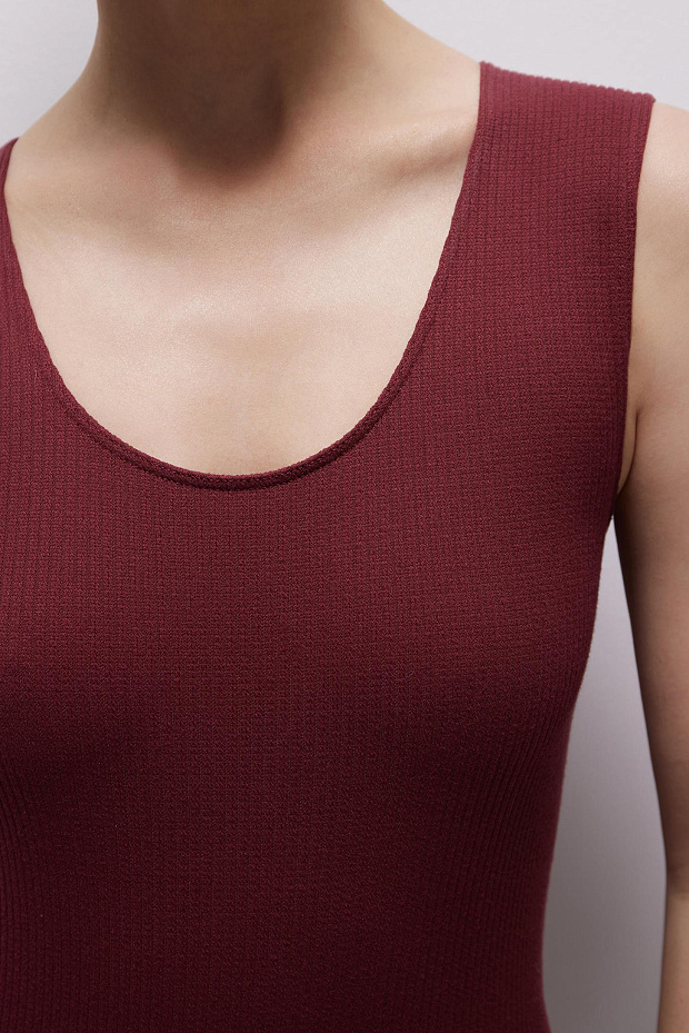 Комбинезон в рубчик (бургунди)