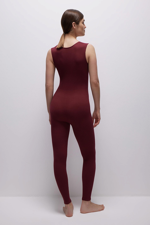 Комбинезон в рубчик (бургунди)