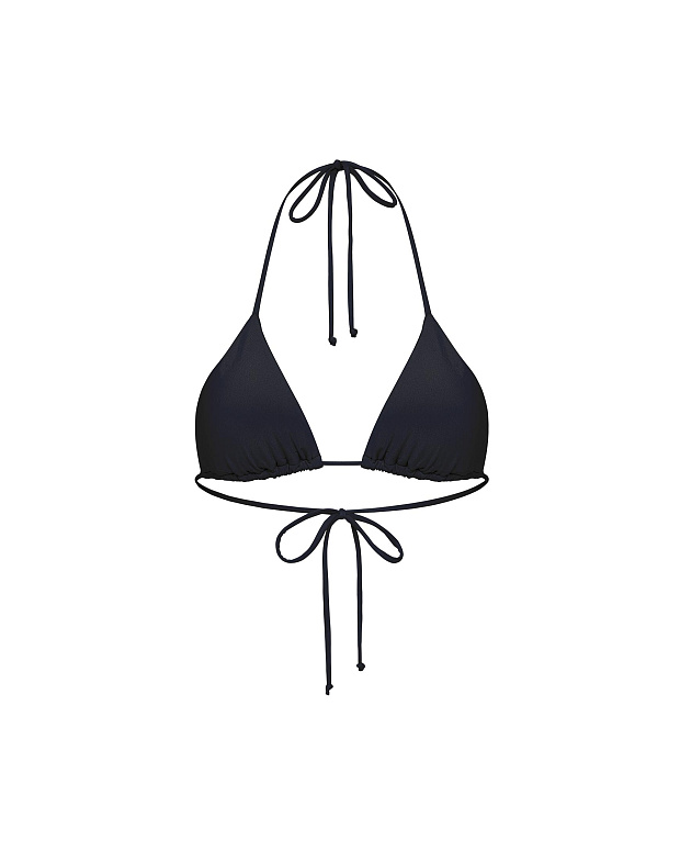 Купальный топ на завязках (черный)