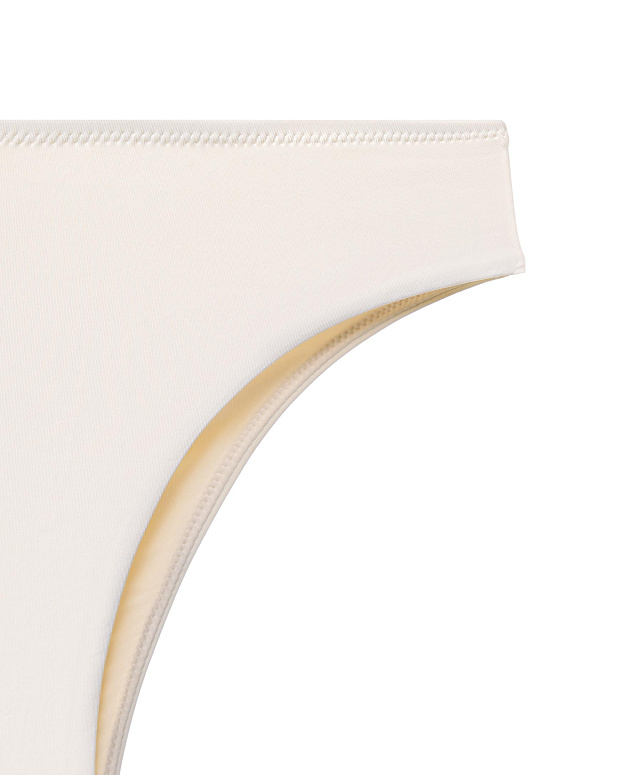 Купальные трусы-слипы с высокой посадкой (молочный)