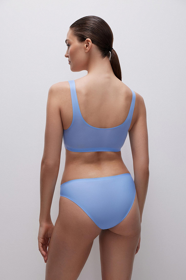 Топ с лазерным кроем с чашками Invisible (ярко-голубой)