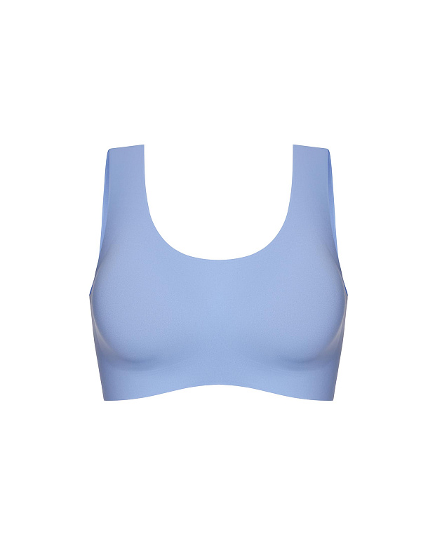 Топ-бюстье с лазерным кроем с чашками Invisible (ярко-голубой)