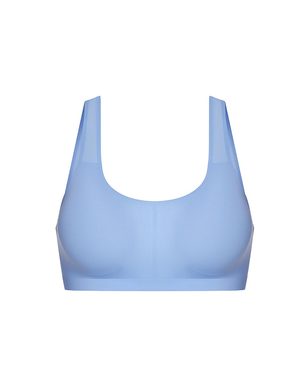 Топ с лазерным кроем с чашками Invisible (ярко-голубой)
