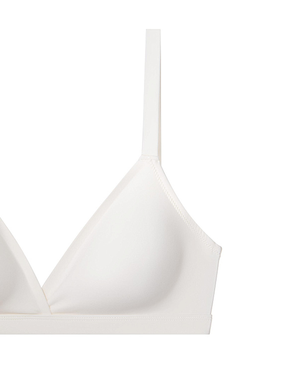 Топ с треугольными чашками на тонких бретелях (пломбир)