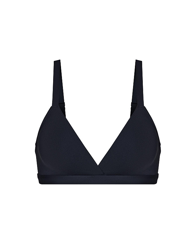 Топ с треугольными чашками на тонких бретелях (черный)