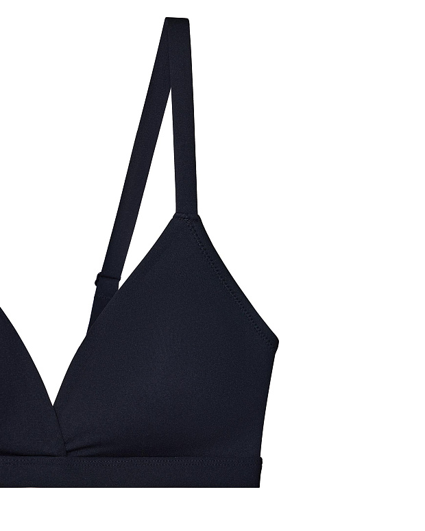 Топ с треугольными чашками на тонких бретелях (черный)