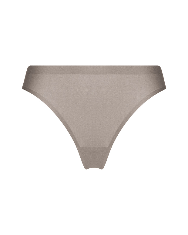 Трусы-стринг с лазерным кроем (серо-бежевый)