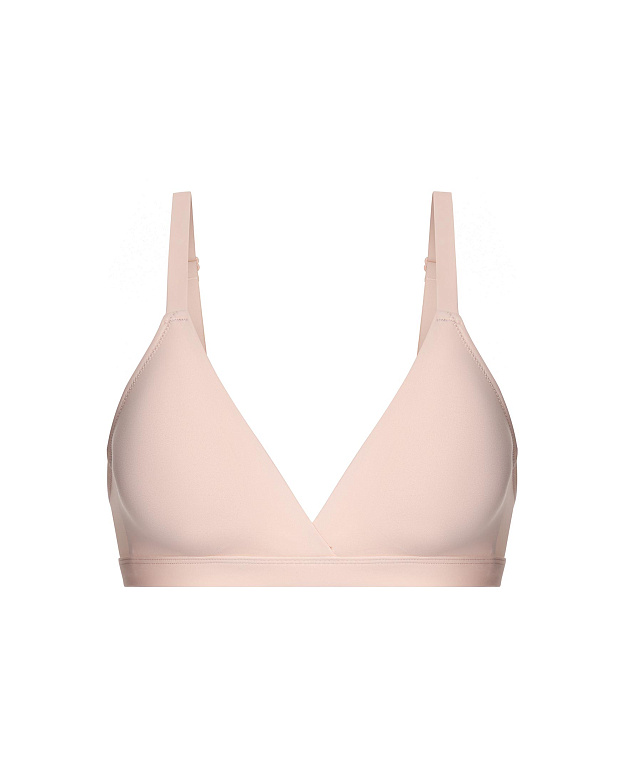 Топ с треугольными чашками на тонких бретелях (пудрово-розовый)