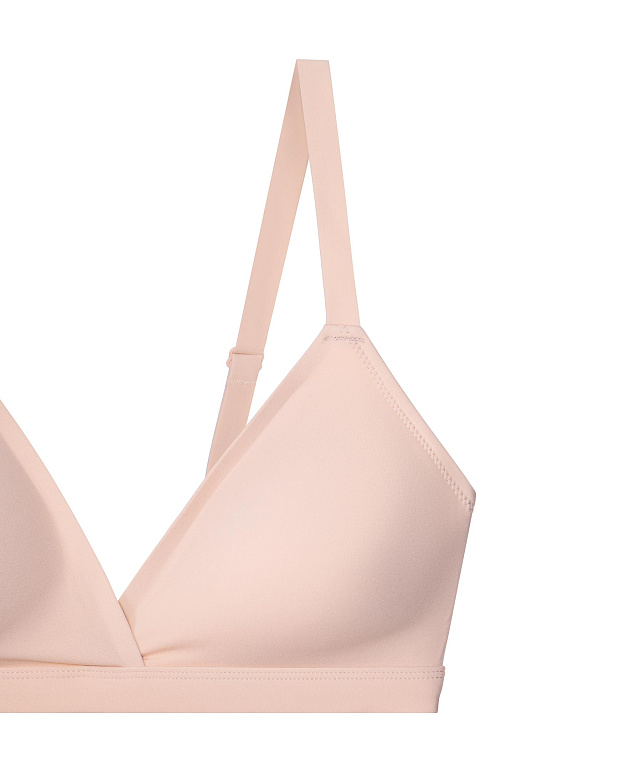 Топ с треугольными чашками на тонких бретелях (пудрово-розовый)