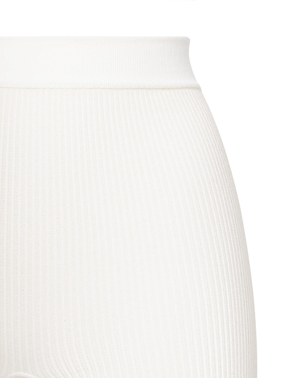 Шорты с высокой посадкой в рубчик (пломбир)