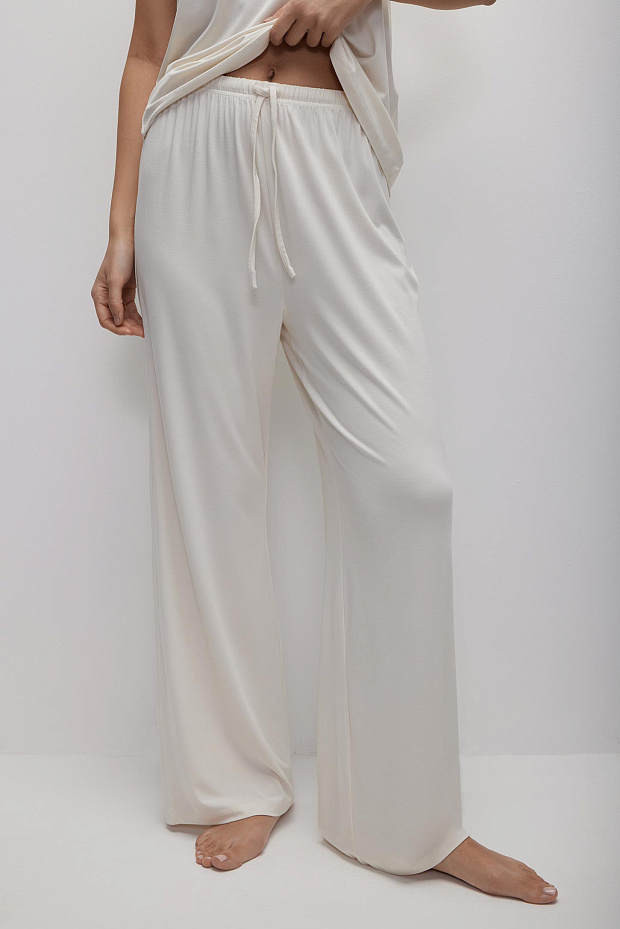 Пижамные брюки женские (сливочный)