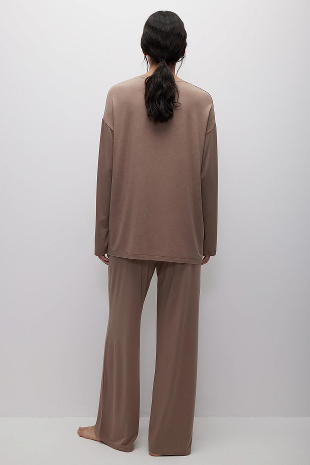 Пижамные брюки женские (кофейный)