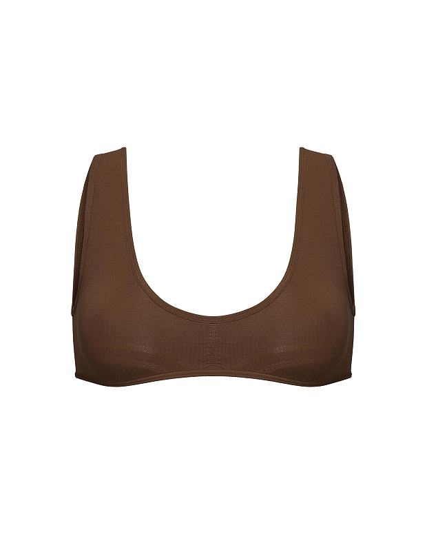 Бюстгальтер на широких бретелях (молочный шоколад)