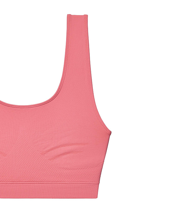 Топ на широких бретелях с чашкой-вкладышем (нежный коралл)