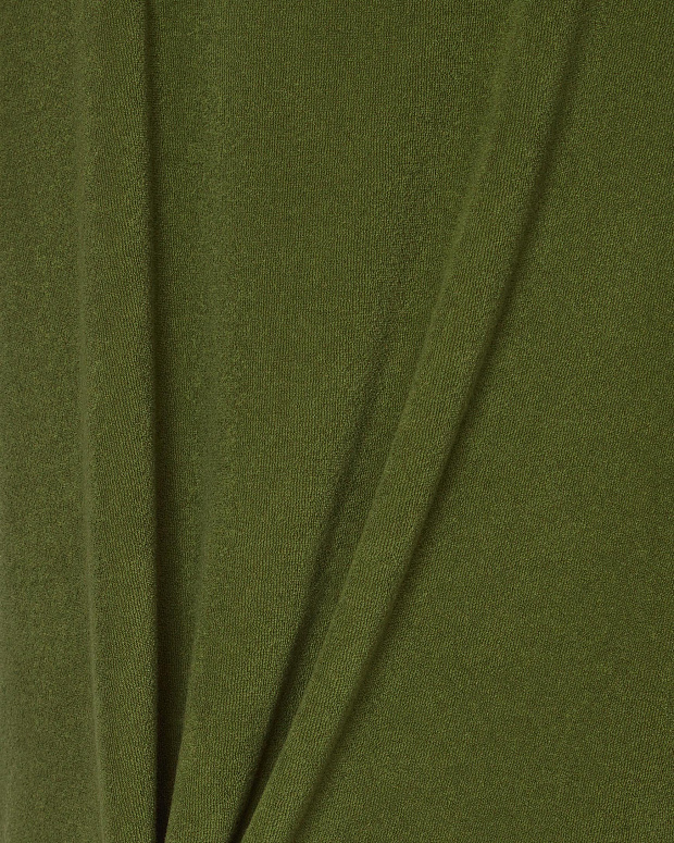 Брюки на резинке из махровой ткани (оливковый)