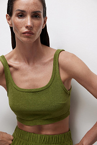 Топ на широких бретелях из махровой ткани Terry Jam