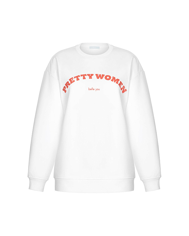 Толстовка с принтом (молочный)