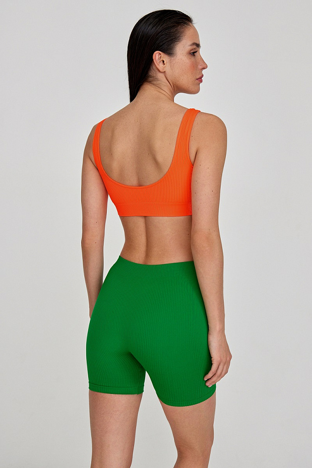 Велосипедки в рубчик (зеленый)