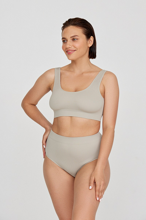 Комплект белья в рубчик (кофе с молоком)