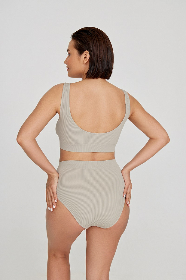 Комплект белья в рубчик (кофе с молоком)