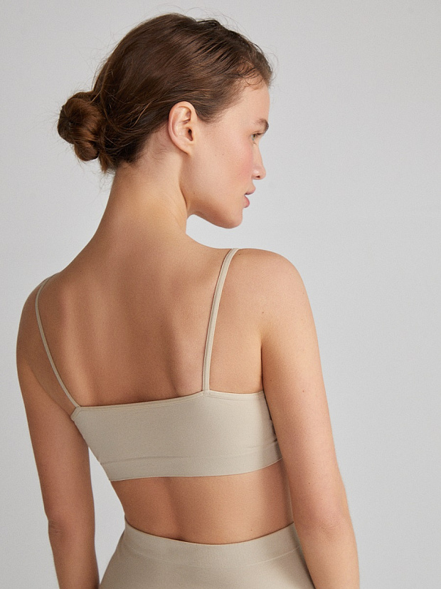 Топ на тонких бретелях (кофейный)