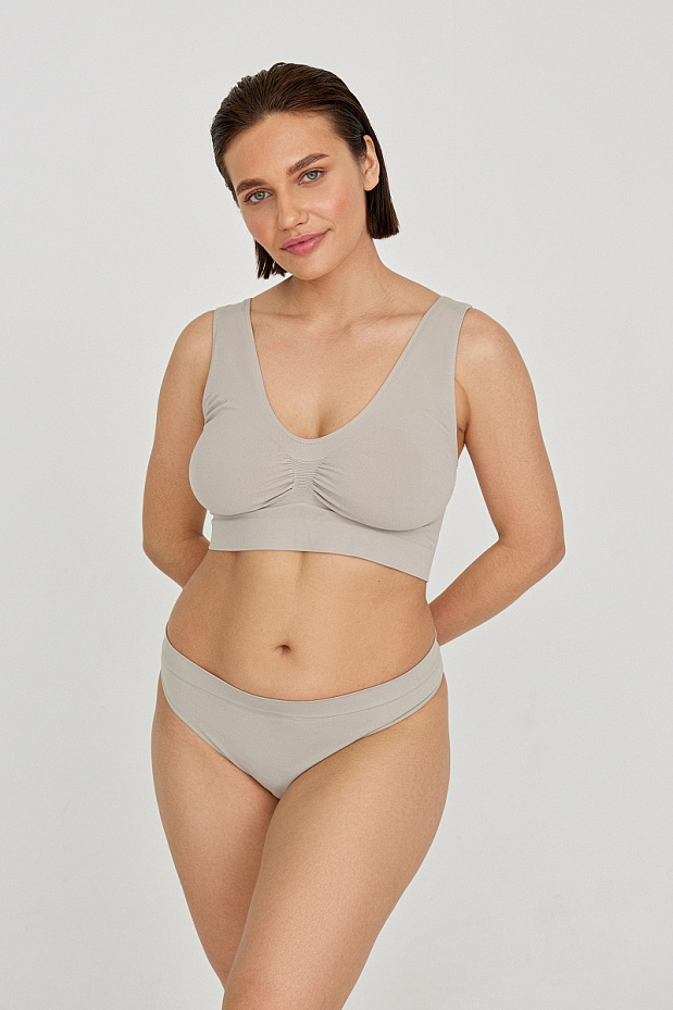 Топ на широких бретелях с поддержкой груди (кофе с молоком)