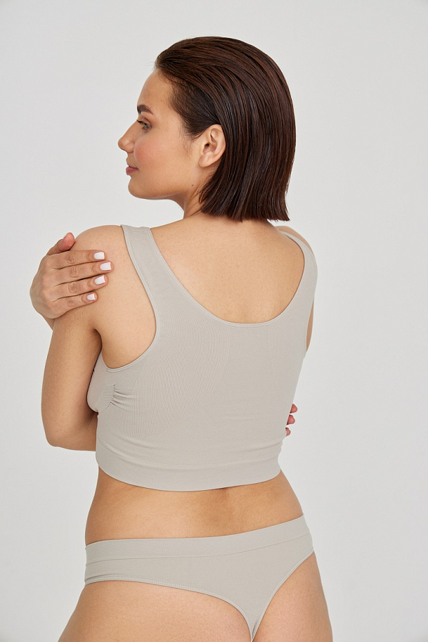 Топ на широких бретелях с поддержкой груди (кофе с молоком)