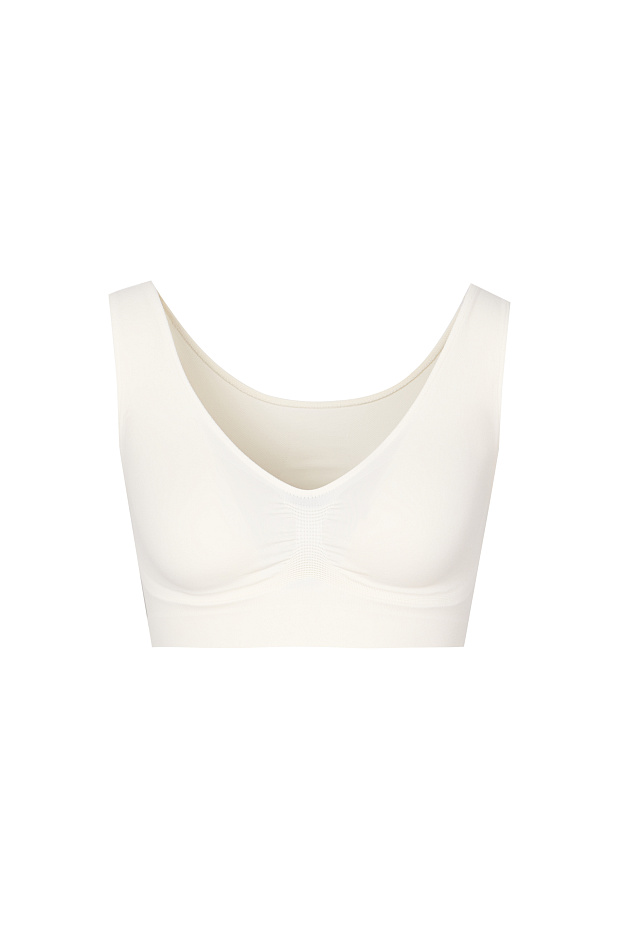 Топ на широких бретелях с поддержкой груди (молочный)