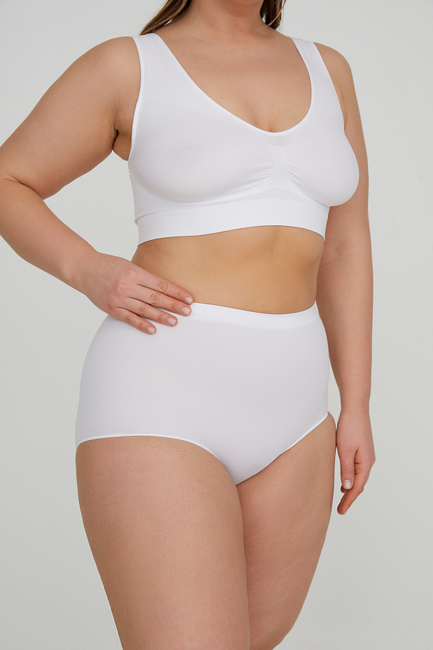 Трусы-кюлот со средней посадкой (белый)