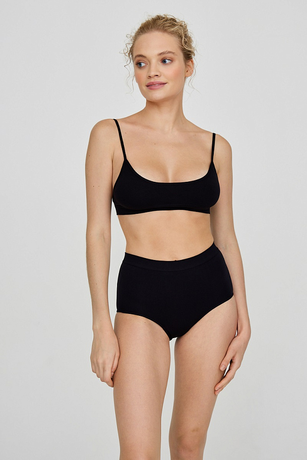 Трусы-кюлот со средней посадкой (черный)