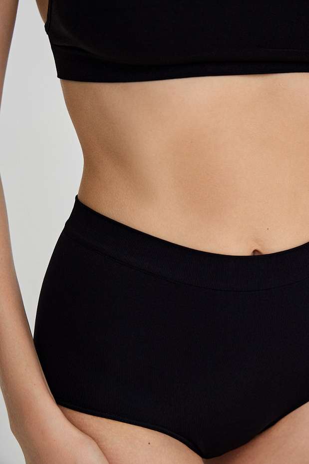 Трусы-кюлот со средней посадкой (черный)