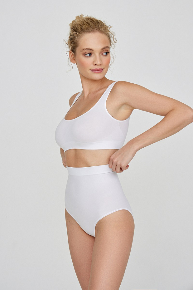 Трусы с высокой посадкой с коррекцией (белый)