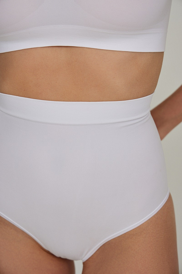 Трусы с высокой посадкой с коррекцией (белый)